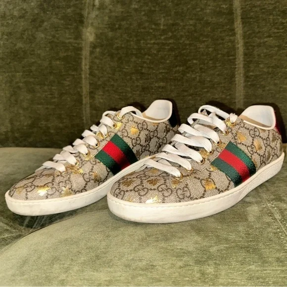 AUTHENTIC Gucci Woman's Sneakers Size 7 - Picture 5 of 12
